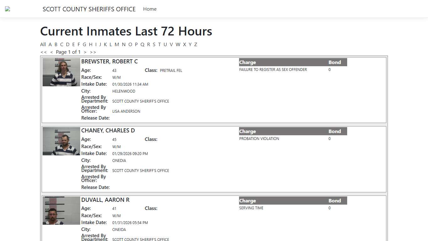 Inmates - ISOMS Portal